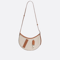 SMALL SADDLE BAG IN FABRIC AND LEATHER