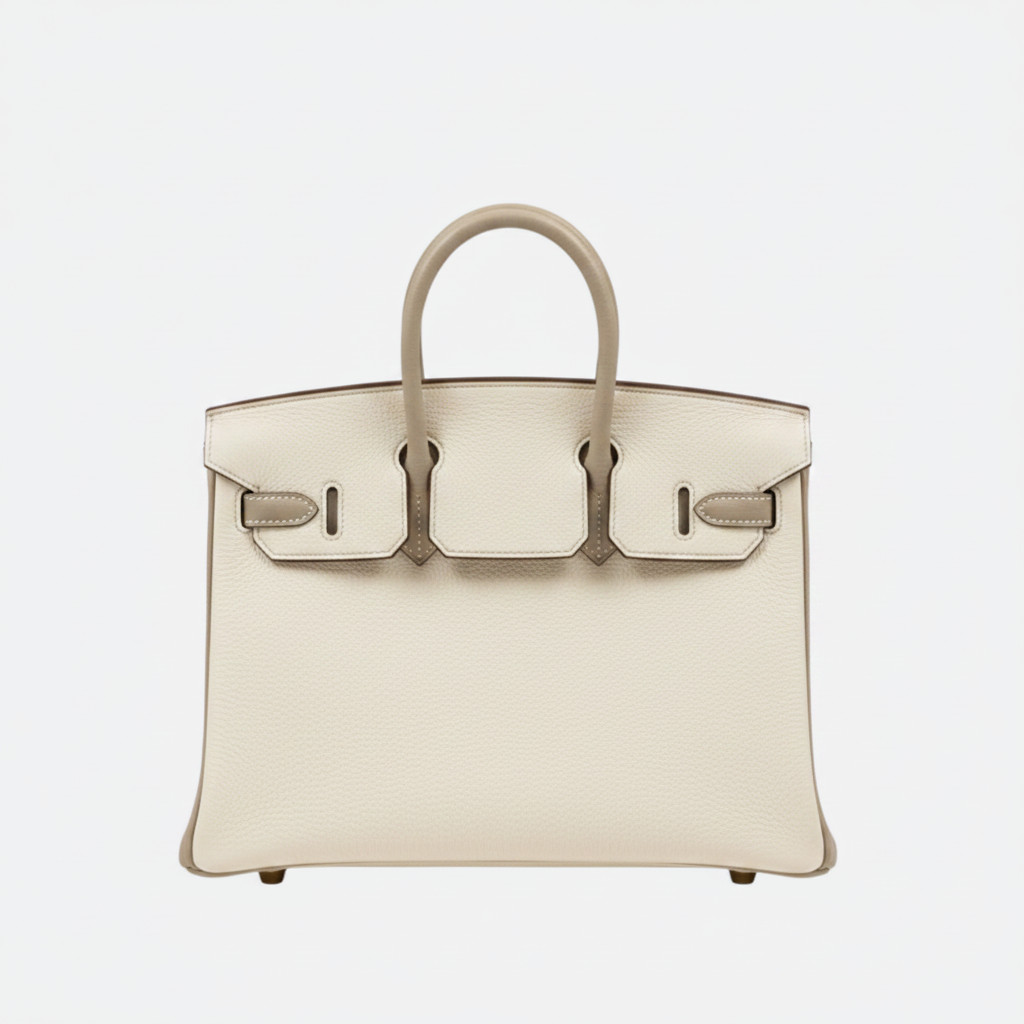 BIRKIN 25 HSS BAG IN CRAIE / GRIS TOURTERELLE IN TOGO LEATHER