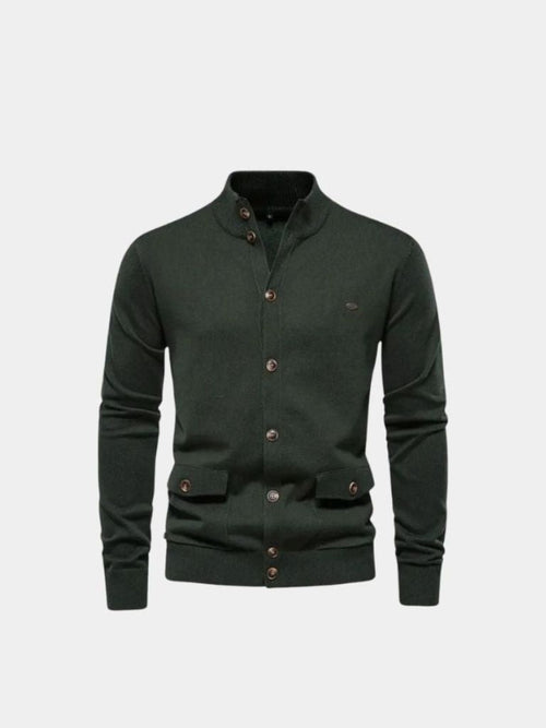 Cardigan coton tricoté Cross & Crown